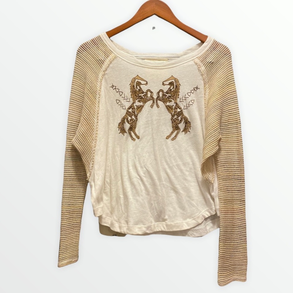 Free People We The Free Ragtime Raglan Top - Picture 2 of 6